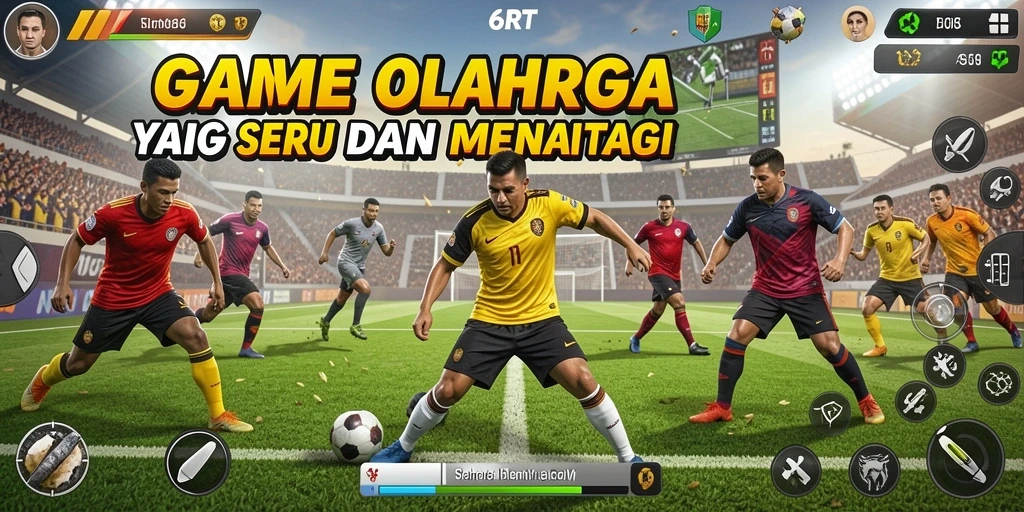 Tampilan gameplay seru dalam olahraga virtual 6RT.