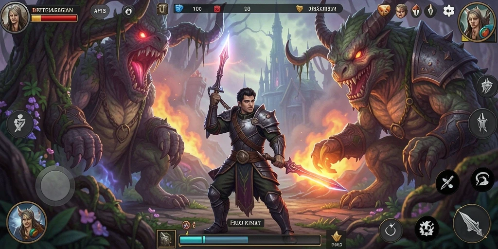 Gameplay menegangkan dengan eksplorasi dunia fantasi.