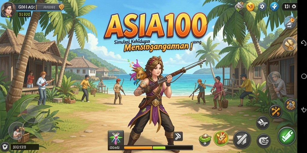 Tampilan gameplay ASIA100 yang menarik dan interaktif.