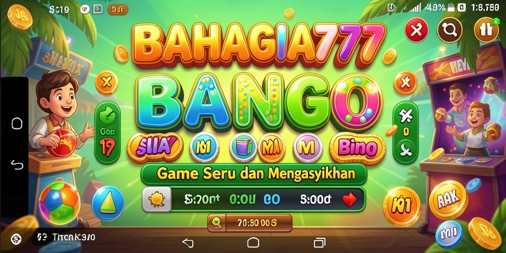 Gameplay seru BAHAGIA777 dengan suasana bingo yang menyenangkan.