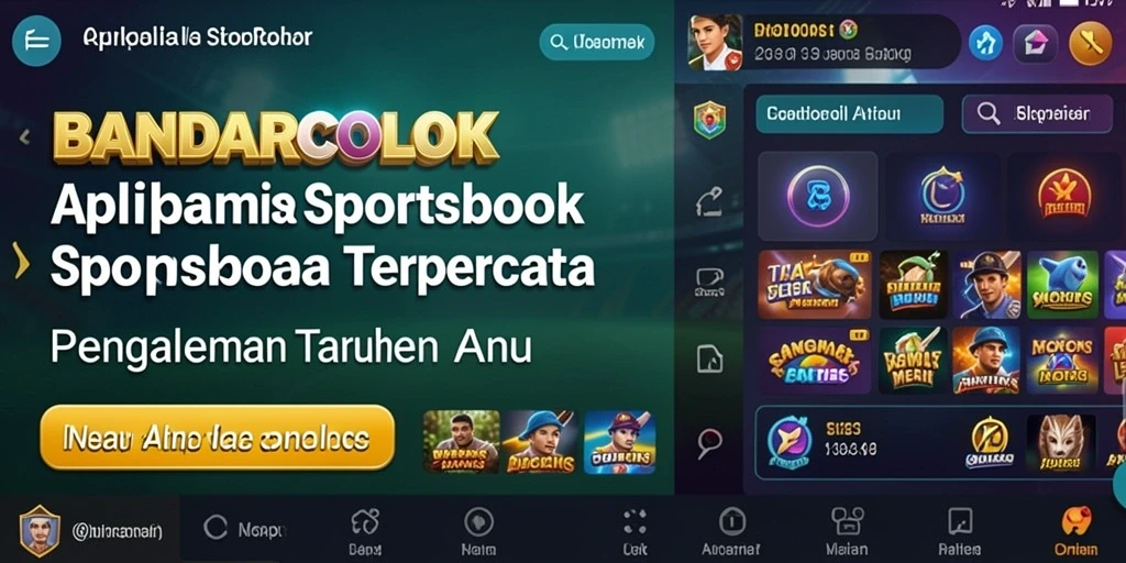 Tampilan antarmuka aplikasi BANDARCOLOK saat melakukan taruhan olahraga.