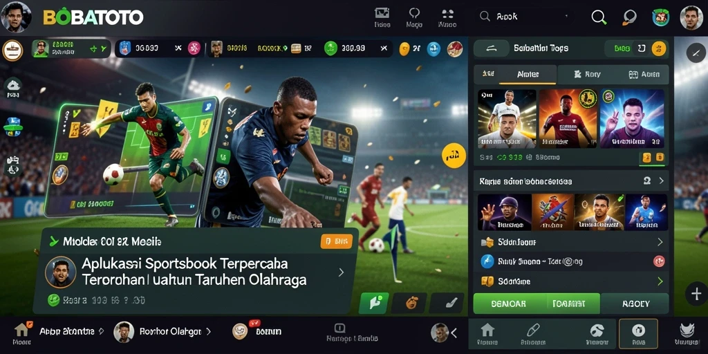 Tampilan utama BOBATOTO menampilkan berbagai pilihan taruhan olahraga.