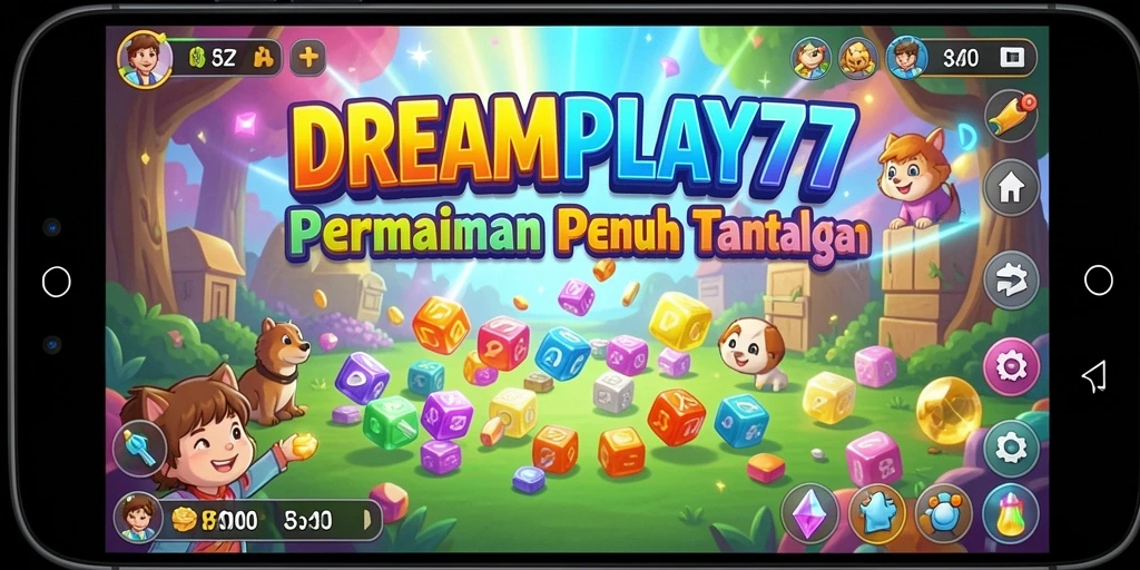 Screenshot dari gameplay menantang di DREAMPLAY77.