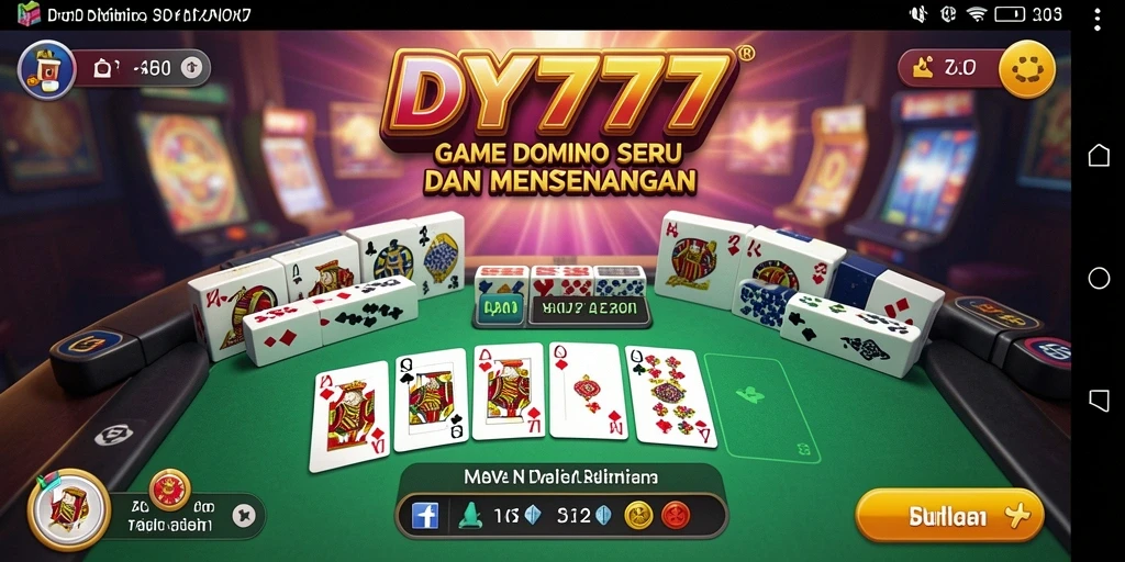 Tampilan seru gameplay Domino di DY777.