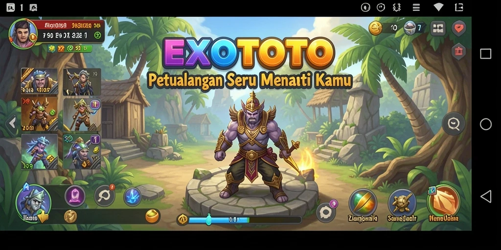 Gameplay seru di EXOTOTO penuh aksi petualangan.