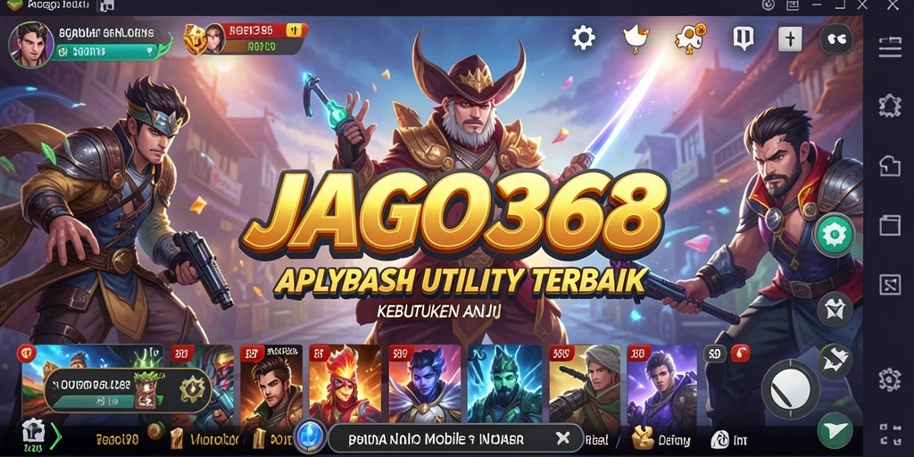 Tampilan antarmuka utama JAGO368 dengan berbagai fitur Utility.