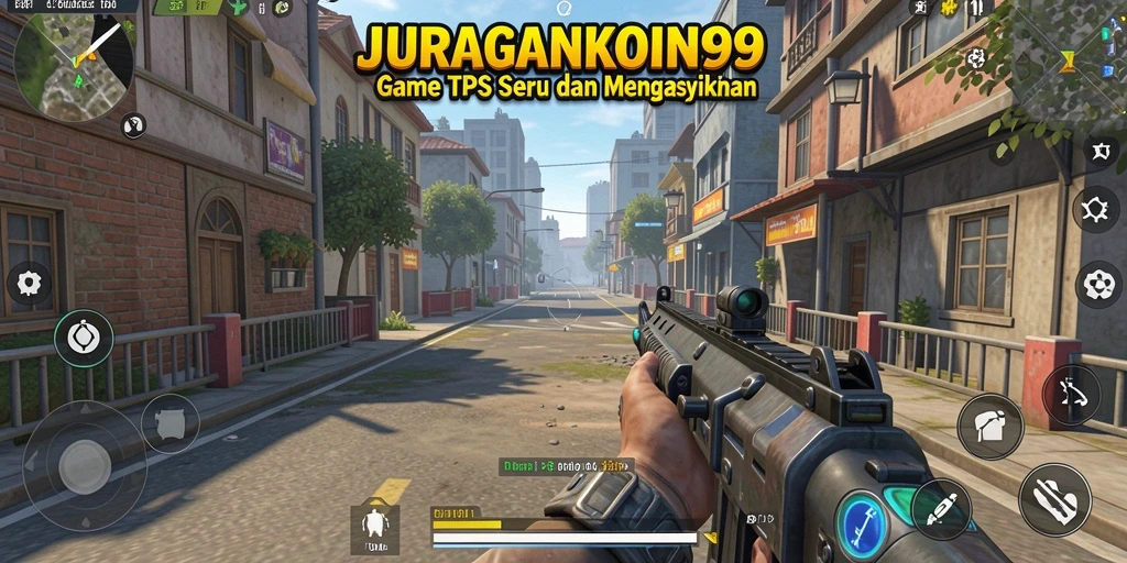 Tangkapan layar utama JURAGANKOIN99 menunjukkan aksi mendebarkan dalam gameplay TPS.