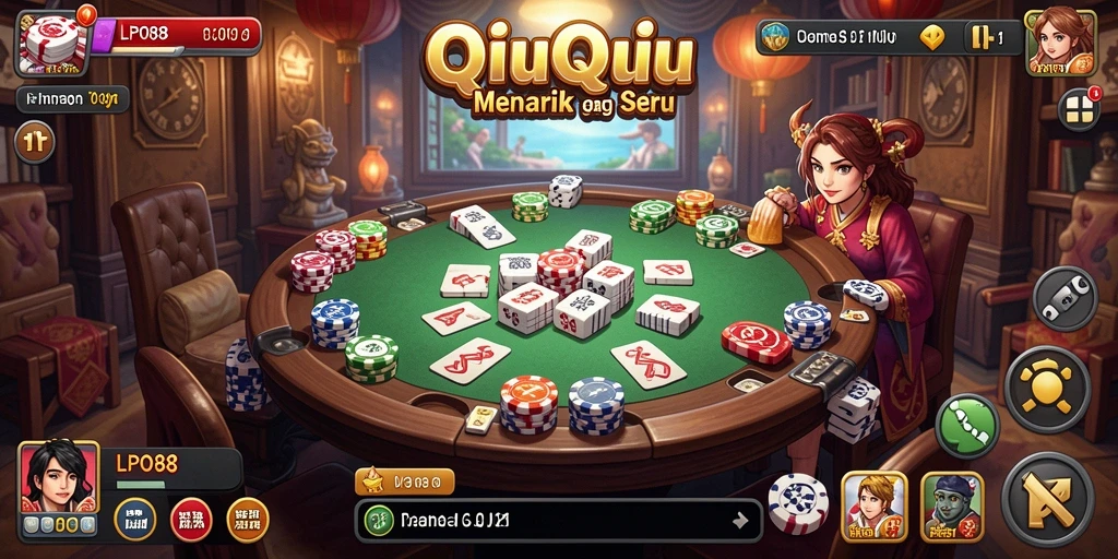 Tampilan gameplay seru dari LPO88 saat bermain QiuQiu.