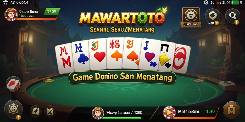 Tampilan gameplay seru di MAWARTOTO dengan domino yang menarik.