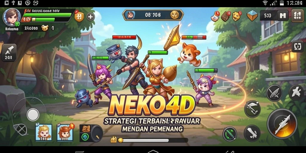 Gameplay menarik NEKO4D dengan pertempuran strategi.