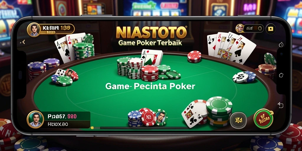 Gameplay NIASTOTO menampilkan momen seru di meja poker.