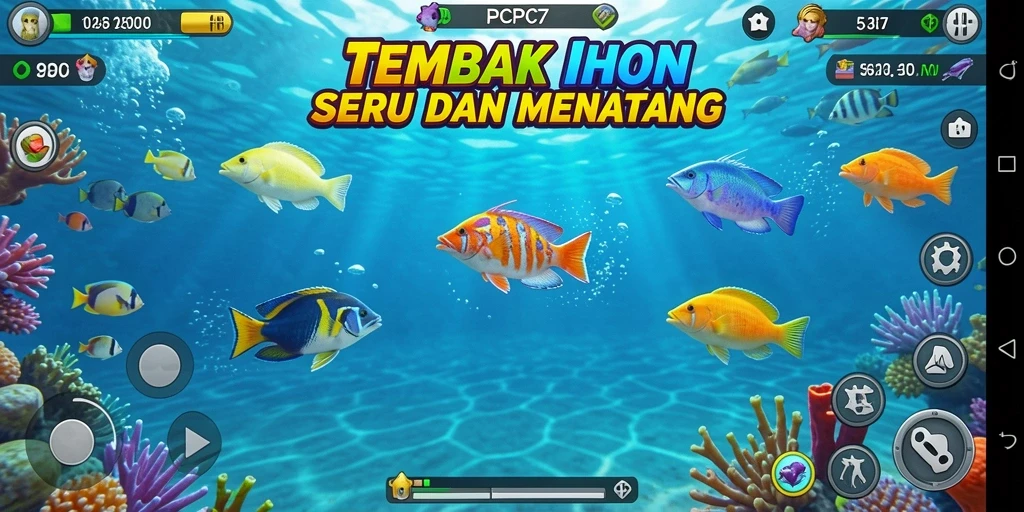 Gameplay Tembak Ikan yang seru dengan grafis menarik.