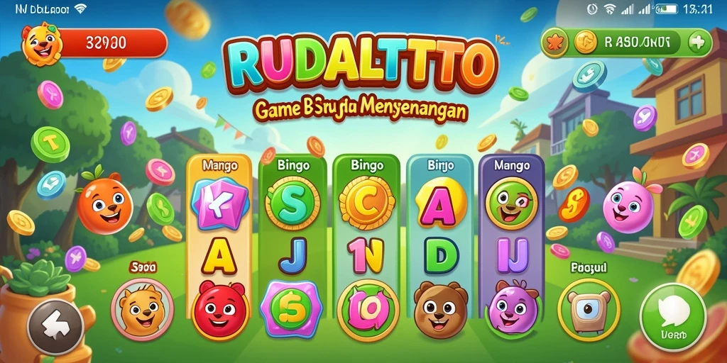 Screenshot gameplay RUDALTOTO dengan tampilan kartu Bingo yang menarik.