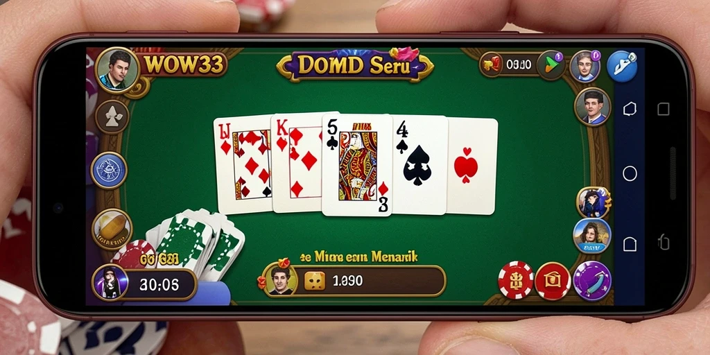 Tampilan gameplay seru Domino di WOW33.